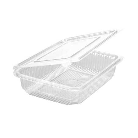 Vaschetta PET rettangolare 19x14,8 cm H 70 mm 1000cc coperchio | Crovegli