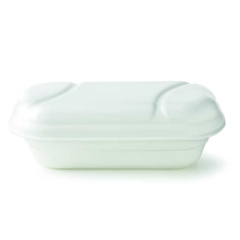 Vaschetta gelato Yetigel ovale EPS bianco 1500cc / 1200gr | Crovegli