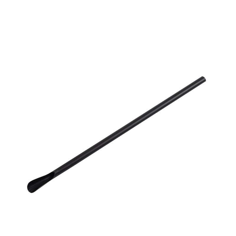 Cannucce con paletta nere bio PLA 21 cm | Crovegli