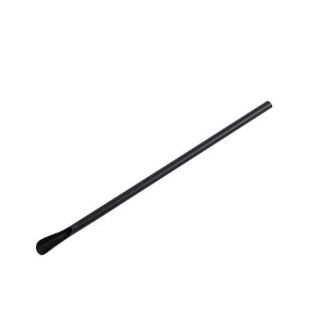 Cannucce con paletta nere bio PLA 21 cm | Crovegli