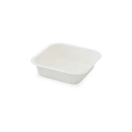 Vaschetta cellulosa VS35P1 termosaldabile 135x135 H35 1 porzione microonde | Crovegli
