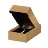 Cantinetta portabottiglie avana 2 bottiglie 34x18,5x9 cm cartone | Crovegli