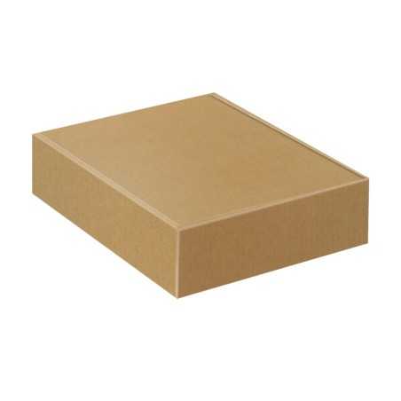 Cantinetta portabottiglie kraft liscio avana 3 bottiglie 34x28x9 cm | Crovegli