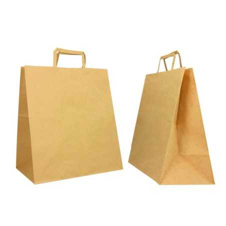 Borsa avana manico piatto take-away 28+17x32 cm | Crovegli