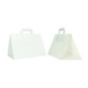 Borsa carta bianca manico piatto Flat XLarge 32+22x24 | Crovegli