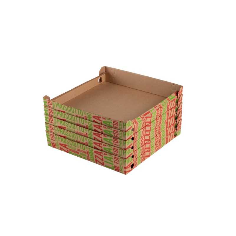 Scatola cubo pizza cartone avana 33x33 cm | Crovegli