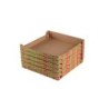 Scatola cubo pizza cartone avana 33x33 cm | Crovegli